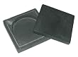Chinese callligraphy / Japanese sumi ink well - grinding stone with cover, charcoal black