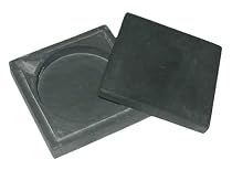 Chinese callligraphy / Japanese sumi ink well - grinding stone with cover, charcoal black