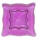 Colorful Recycled Art Glass Square Plate Fuchsia 6.5\