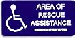 Tektone SI002 Area of Rescue Assistance sign, 6" x 12"