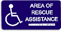 Tektone SI002 Area of Rescue Assistance sign, 6 x 12