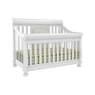 Creations Baby Summers Evening Sleigh Crib Collection in Rubbed White
