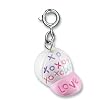 CHARM IT! Pink & White Baseball Cap Snap-on Charm XOXO LOVE