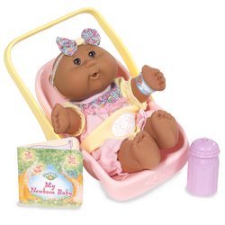 Cabbage Patch Newborn with Accessories and Carrier - African-American Girl with Bald Head by PA Distribution Inc.