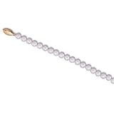 5.5mm to 6mm White Cultured Semi Round Freshwater Pearls, 14Kt. Yellow Gold Clasp. Cultured Freshwater Pearl Necklace