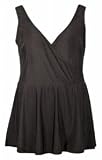 Solids Plus Size Surplice Swimdress Swimsuit - Women's Swimsuit Plus Size Swimsuit
