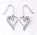 Sterling Silver Journey Heart Dangle Earrings