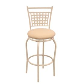 Beige Checker Metal Stool- 30" 