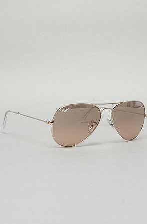 Ray Ban The Aviator Large Metal Sunglasses in Brown and Pink,Sunglasses for Women