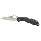 Spyderco Delica 4 Spyderedge Pocket Knife - Serrated Blade, Emerson Opener