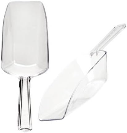 Resuable Party Supplies - Clear Plastic Candy Buffett Scoops, 2-ct. Pack