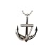 Stainless Steel Cubic Zirconia "Our Future" Anchor Pendant Necklace