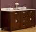 71 Inch Hutton Double Vanity Sink Cabinet. Hutton style tobacco stained double sink vanity cabinet made of solid birch wood with marble top includes two under mount white porcelain sinks.