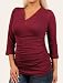 Motherhood Maternity: 3/4 Sleeve Pull Over Nursing Tee