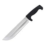 SOG Specialty Knives & Tools F15N-CP Jungle Canopy Knife with Straight Edge Fixed 9.75-Inch Steel Clip Point Blade and Digi-Grip Kraton Handle, Satin