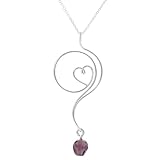 February Birthstone Sterling Silver Goldfill Genuine Swarovski Crystal Semiprecious Stone Necklace