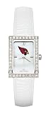 Arizona Cardinals Ladies Allure Watch White Leather Strap