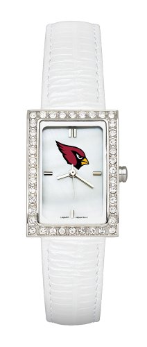 Arizona Cardinals Ladies Allure Watch White Leather Strap