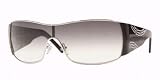 VERSACE EYEWEAR - VERSACE 2081B 100/013 BLACK/GRAY GRADIENT SHIELD SUNGLASSES
