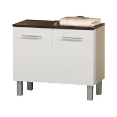 Ambientehome 54035 Waschbeckenunterschrank Katun wei� / Wenge 31.5 x 65 x 56.5 cm