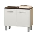 Ambientehome 54035 Waschbeckenunterschrank Katun wei� / Wenge 31.5 x 65 x 56.5 cm