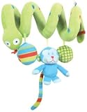 Green Spiral Activity Wrap Baby Toy. Newborn Rattle Toy. Selvatic Collection.