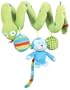 Green Spiral Activity Wrap Baby Toy. Newborn Rattle Toy. Selvatic Collection.