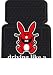 Happy Bunny driving like a psycho is fun. Floor Mat