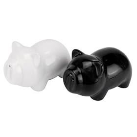 PT Salt & Pepper Set Pig Ceramic Black & White  Only £2.98 @ Amazon