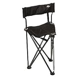 Quick-E-Seat 20 Tall Stool w/ Padded Back Chair- Black