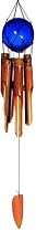 Asli Arts Model C198 Medium Glass Buoy Bamboo Chime, Cobalt