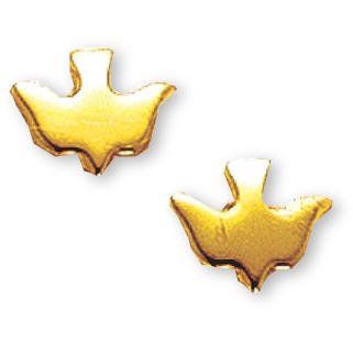 14K Gold Filled Dove Pierced Earrings - Small