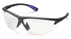 Bifocal Safety Glasses in Polycarbonate Clear Lens +1.5 Diopter