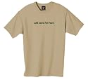 "will code for food" 100% Cotton Unisex Tee with funny Beware of the Geek Joke Text