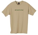 will code for food 100% Cotton Unisex Tee with funny Beware of the Geek Joke Text