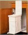 KV Recycling Center 1 - 20 qt Pull Out Bins With Lids White