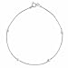 Serling Silver Beaded Snake Chain Anklet