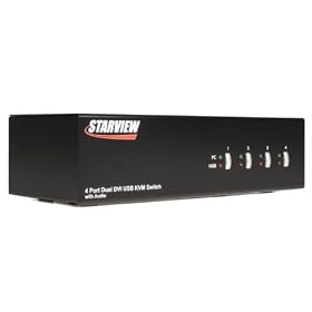 4 Port Dual DVI USB KVM Switch with Audio