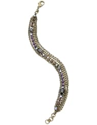 Sorrelli "Simply Divine" Multi-Strand Crystal Chain Goldtone Bracelet