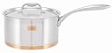 Marco Pierre White Stainless Steel with Copper Base 16 cm Vegetable Pan + Lid