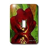 SmudgeArt Fractalius Flower Designs - Tulip Reflections - Light Switch Covers - single toggle switch