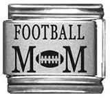 Clearly Charming Football Mom Laser Italian Charm