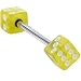 Barbell - Yellow DICE Tongue Ring