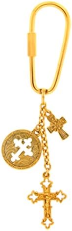 Vatican Trinity Cross Charms Key Fob