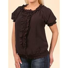 Buy A Pea in the Pod: Short Sleeve Ruffled Maternity Blouse by A Pea in the Pod