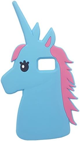 Samsung Galaxy S7 Case, XINSIR Cute 3D Cartoon Unicorn Animal Horse Soft Silicone Case Galaxy S7 G9300 Rubber Back Cover Skin (Blue)