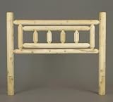 43 Natural Tranquility Cedar Log-Style Deluxe Wooden Twin Bed Headboard