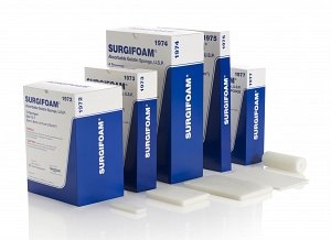 Surgifoam Absorbable Gelatin Sponges by Ethicon ( SPONGE, GELATIN, SURGIFOAM, 8CMX12.5CMX10MM ) 1 Each / Each On Sale