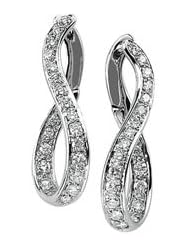Diamond Earring 14K White Gold 1 Ct Tw Pair