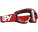 Spy Magneto Motorcycle Goggles MC Polka Dot Frame w/Clear AF Lens w/Post, Fixed Foam